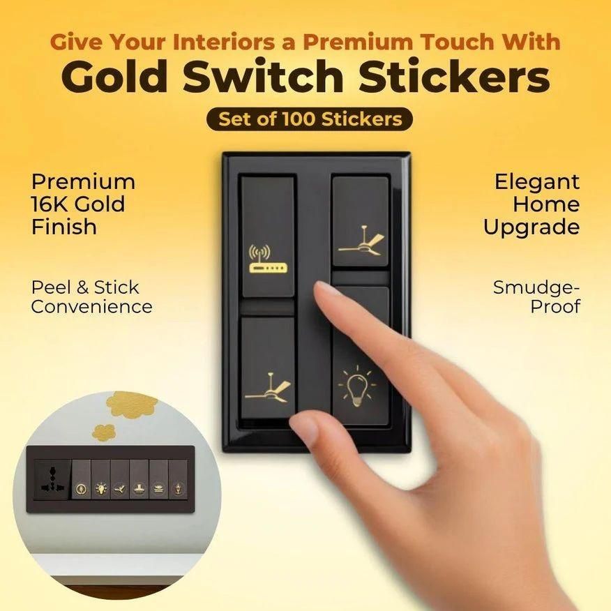 Gold Switch Stickers (100 Stickers)