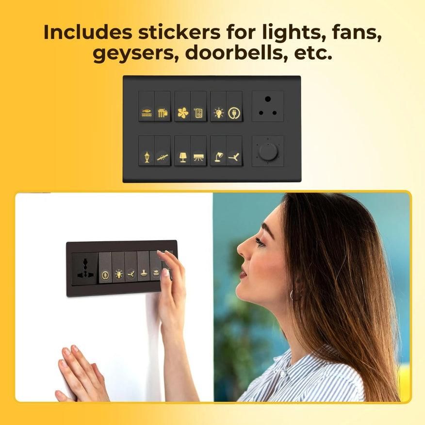 Gold Switch Stickers (100 Stickers)
