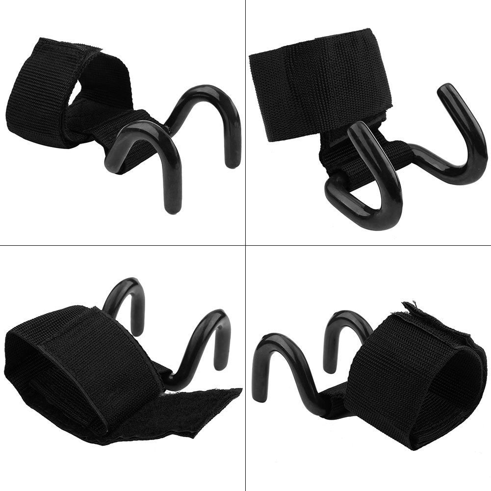 Weight Lifting Rod Hooks Wrist Support (Pair of 1)