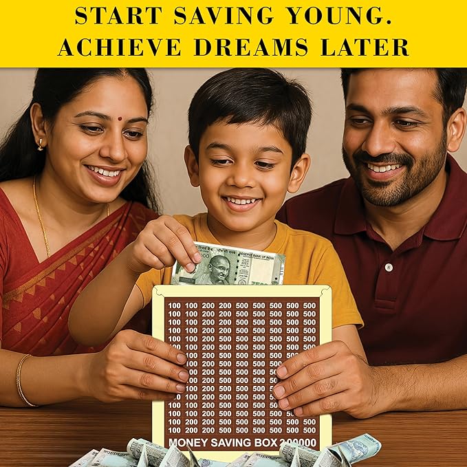Premium Gullak With Gold Finish for ₹1 Lakh Savings