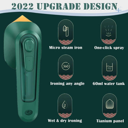 Portable Travel Iron for Clothes , Support Dry And Wet Ironing