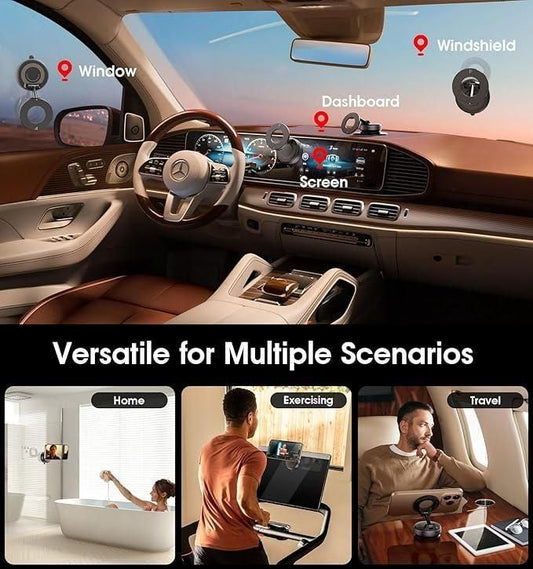 Vacuum Magnetic Suction Phone Holder (Sleek & Powerful)