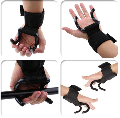 Weight Lifting Rod Hooks Wrist Support (Pair of 1)